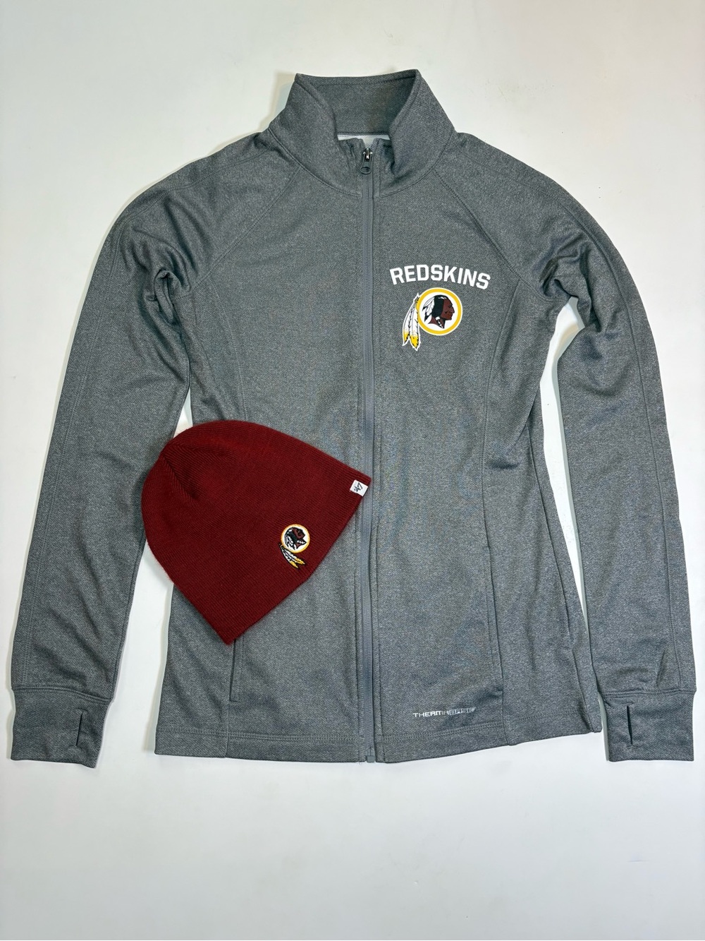 Majestic Women’s Redskins Full-Zip Jacket with Burgundy Beanie